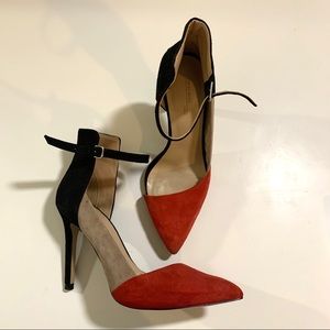 ZARA SUEDE HEELED SANDAL